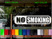 NO SMOKING Business Window Sign Decal